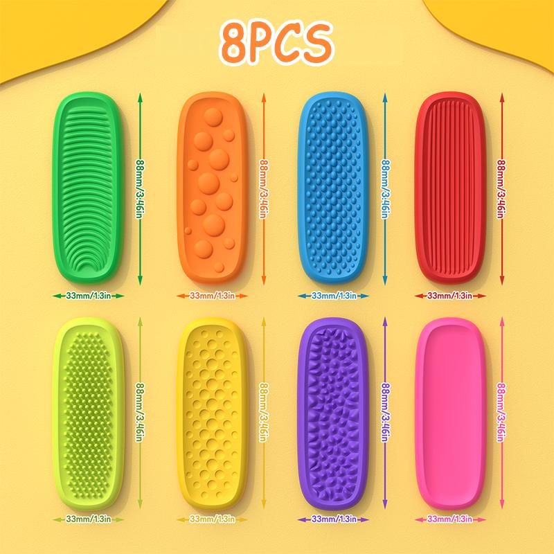 Silicone Sensory Strip Fidget Toys Kids Autism Decompression Calming Fidgeting Toy Adults Stress Desk Anxiety Relief Sensory Toy