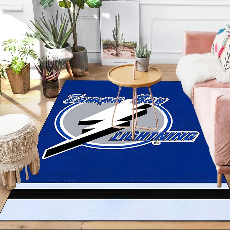 Bay Lightning Hockey Area Rug Suitable for Indoor And Outdoor,Carpets for Kitchens, Homes, Offices, Living Rooms,Home Decor,Christmas Gift