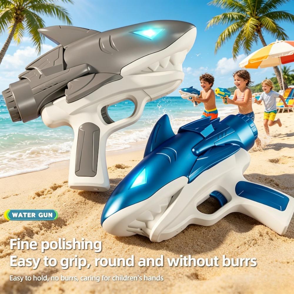 Topmix Shark Shape Electric Water Gun With Led Large Capacity Fully Automatic Continuous Fire Watergun Outdoor Water Fight Toy