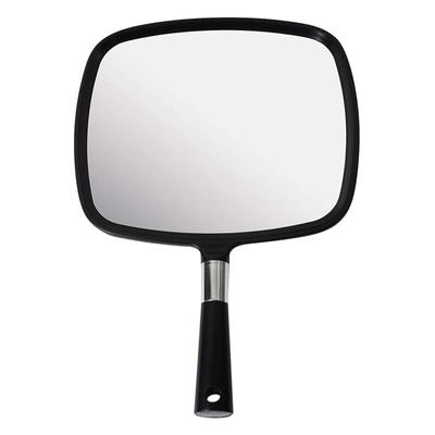 Snowflake Handheld Mirror, Large and Comfortable Hand Mirror with Salon Handle (Black)