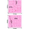 ZiXiang Music Theme Fondant Mold Musical Notes Piano Silicone Molds Musical Keyboard Microphone Molds Music Notes Lace Mat For Sugar Cake Decorating
