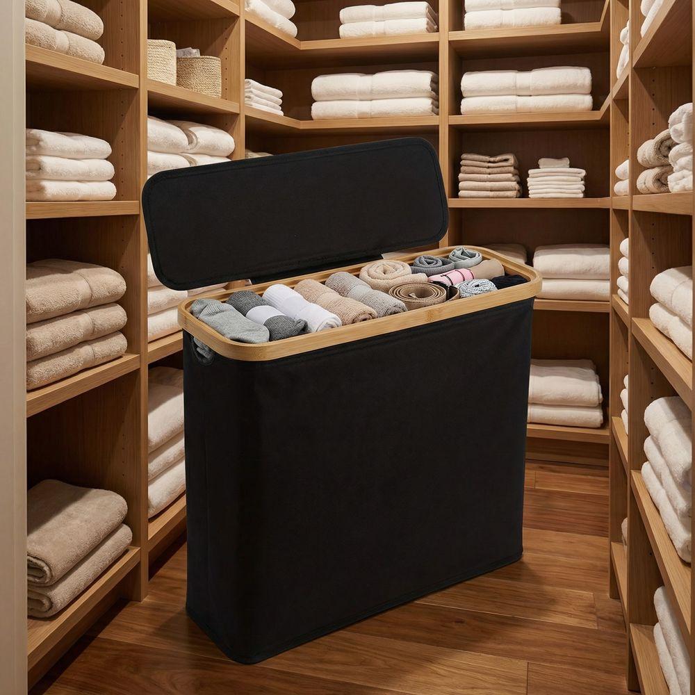 Large Capacity Toilet Paper Storage Basket Folding Visible Tissue Holder  12-16 Rolls