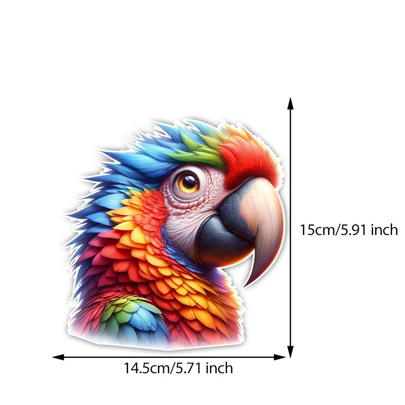 Cute Parrot Bird Art Car Stickers Waterproof Vinyl Decals Auto Body Window Bumper Decor Motorcycle Helmet Stickers TM310