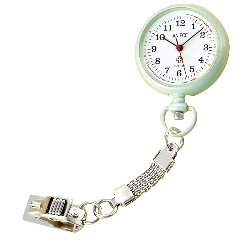 

[Enfamie] nurse watch strap nurse clock 14 colors to choose from upside down dial With pulse memory short chain mint