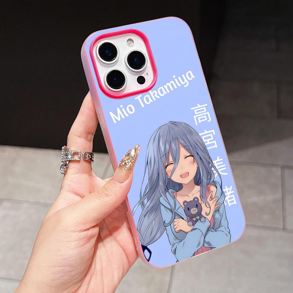 Date a Live Mio Takamiya Jelly Double layer Rose Red Mobile Phone Case for iPhone 17 16 15 14 13 12 11 Air Pro Max Plus