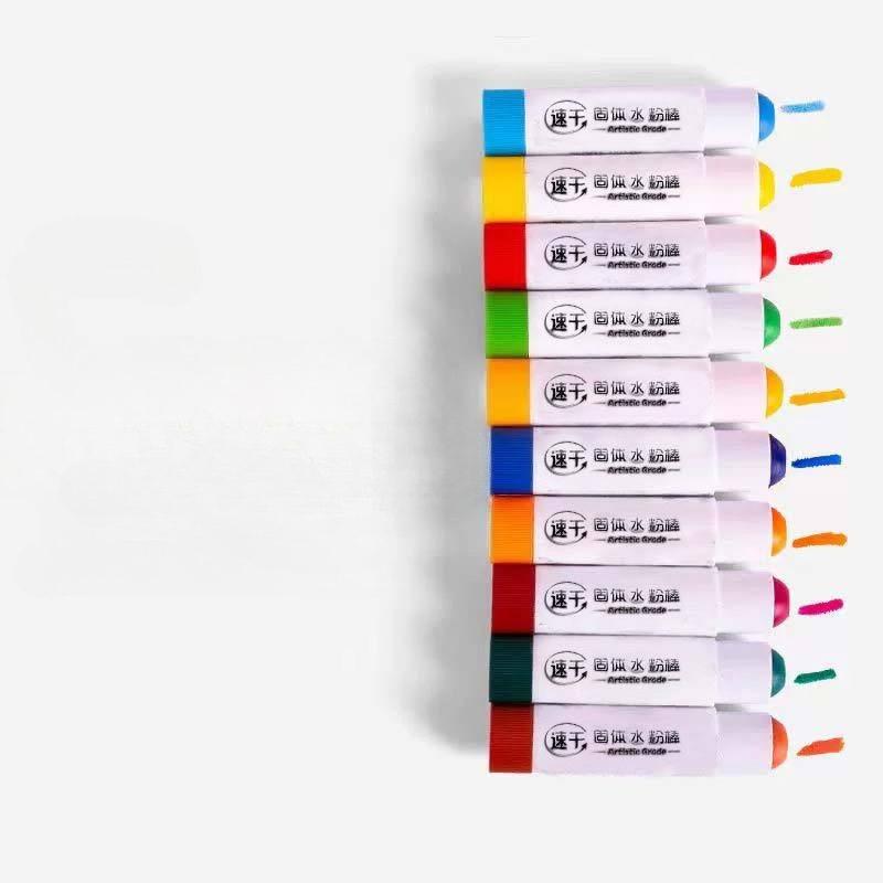 Water-soluble Quick-drying Solid Gouache Stick Special Painting Watercolor Pen for Students and Children