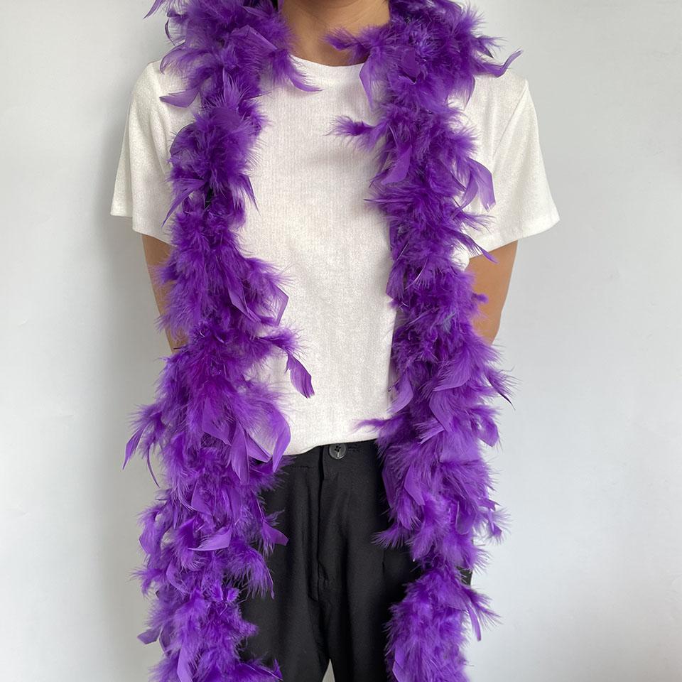 Dyed Various Turkey Feathers Boa 4 Meters Marabou Feather Shawl for Party Wedding Dress Decoration Plumes for Crafts 38-40G