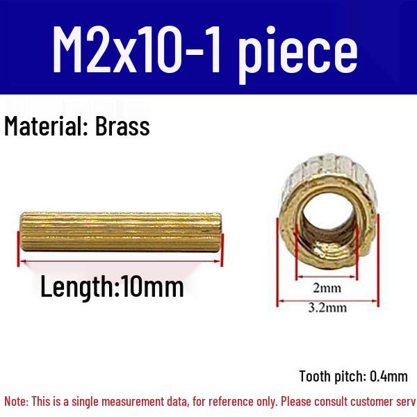 Brass M2 Round Double-Pass Knurled Copper Pillar Screw for Camera Security