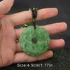 Fashionable green jade hand carved dragon hollow jade pendant necklace talisman lucky jewelry gift