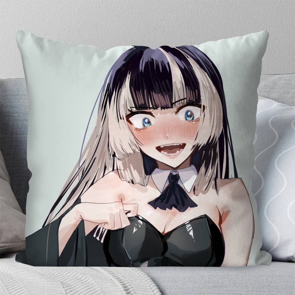 Juufuutei Raden Animation HHololive Pillow Case Fashion Square Pillowcase Bedroom Sofa Room Ins Decoration Leisure