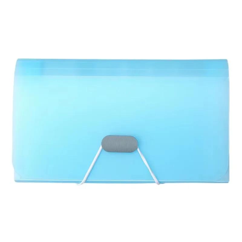 1PC A6 Mini Expanding File Folder-13 Cell Transparent Organ Bag,Ticket Pouch,Buckle Document Organizer for Office,Home & School