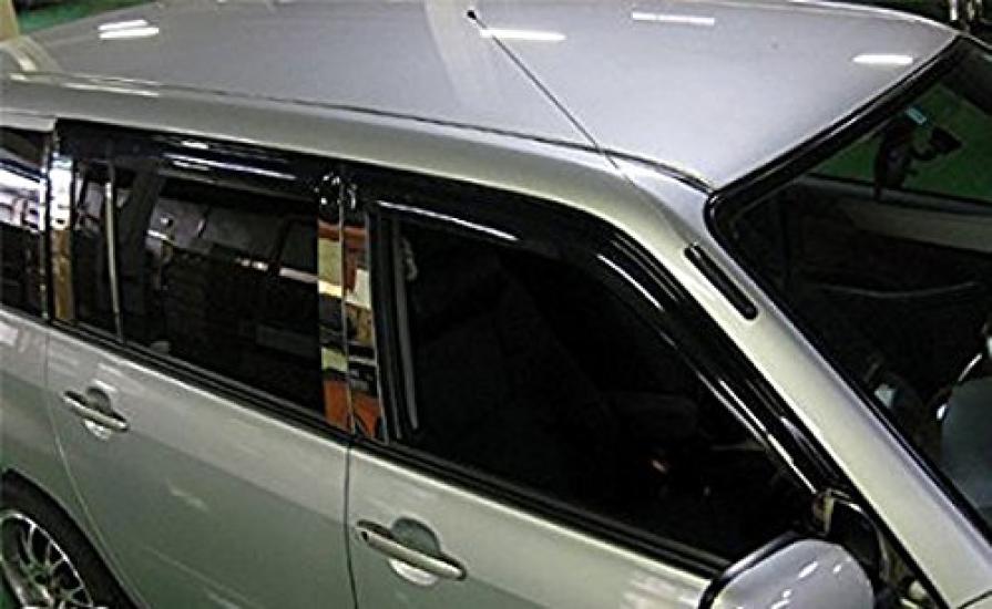 BRIGHTZ Stainless Steel Plated Pillar Panels with Visor for Probox Van Compatible with and P165 Ultra-Mirror 160/165 (PIL-SIL-331), 12-Piece Set,