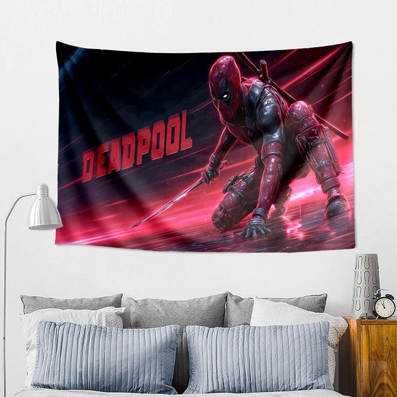 Dead-pool Printed Tapestry, Wall Hanging,Livingroom, Dormitory, Large Wall Decor, Fabric Decor Fan Birthday Gifts