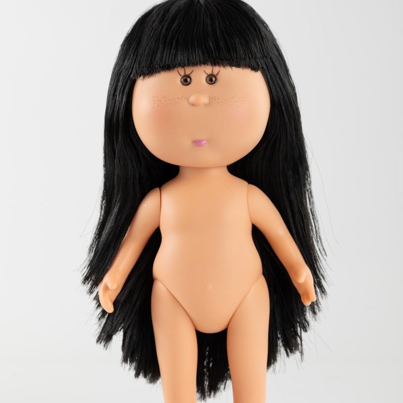 24cm Girls Toy Curly Hair Bean Eye Vinyl Doll Dress Up Dark Skin Mia Potato Dolls Movable Action Figure Body Children Gift Poseable Articulated Scale