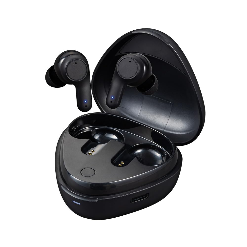 Iris Ohyama Wireless Bluetooth Active Noise Up to 14 Hours of Continuous IPX4 Automatic Connection and Black Earphones, 5.0, Cancelling, ANC,