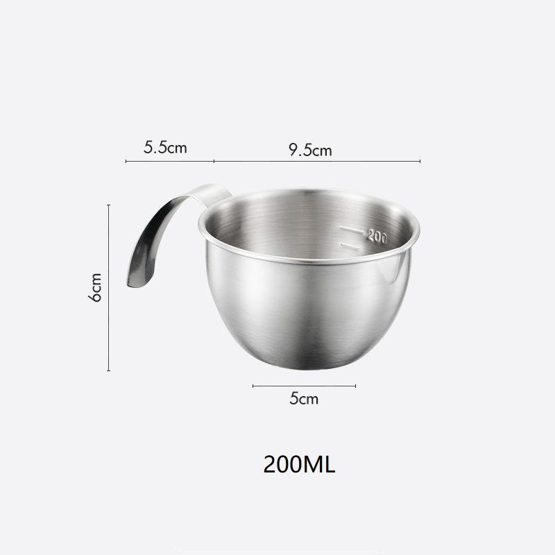 

1/2/3/4Pcs Stainless Steel Mixing Bowl With Scale, Handle, Filter, Multi Functional Set, Used For Mixing Pasta, Egg Cream 200ML
