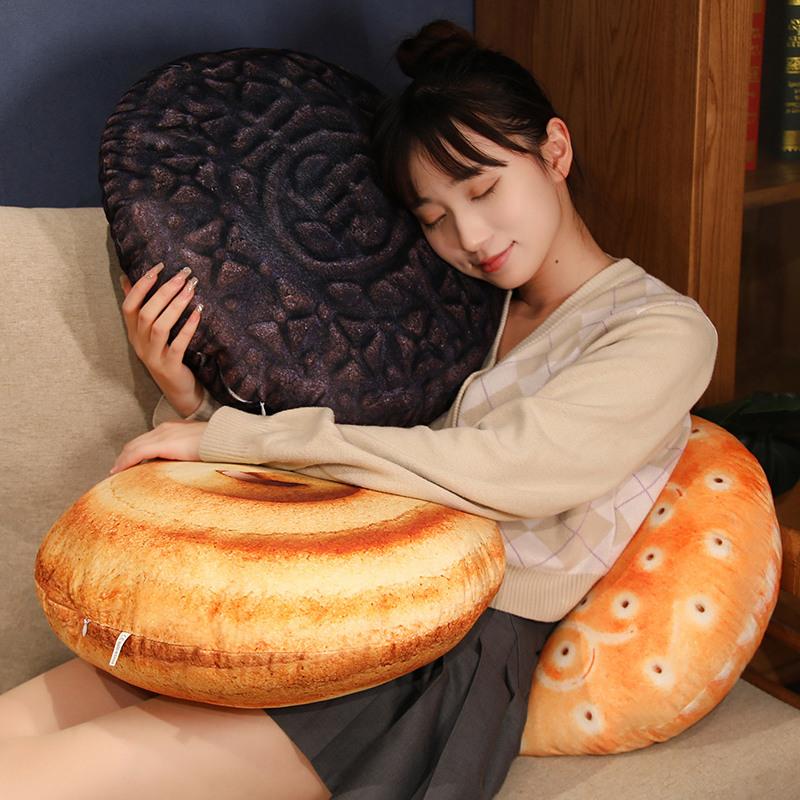 45Cm Biscuit Dessert Plush Pillow Stuffed Cream Chocolate Food Seat Cushion Home Sofa Chair Decoration Gift
