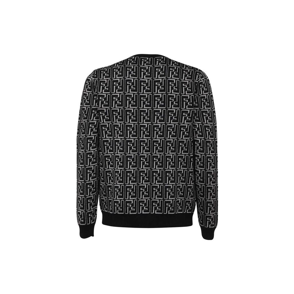 Fendi Sweaters Men's Black Crew Neck Thickened Other FZX009ALJZF0UZ0