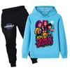PB1213 Kinder Jungen Mädchen Kpop Mira Zoey Rumi Print Langarm Kapuzenpullover Hose Hosen Kleidersets