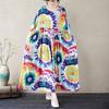 Short Sleeve Plus Size Cotton Vintage Floral New In Dresses for Women Casual Loose Long Summer Dress