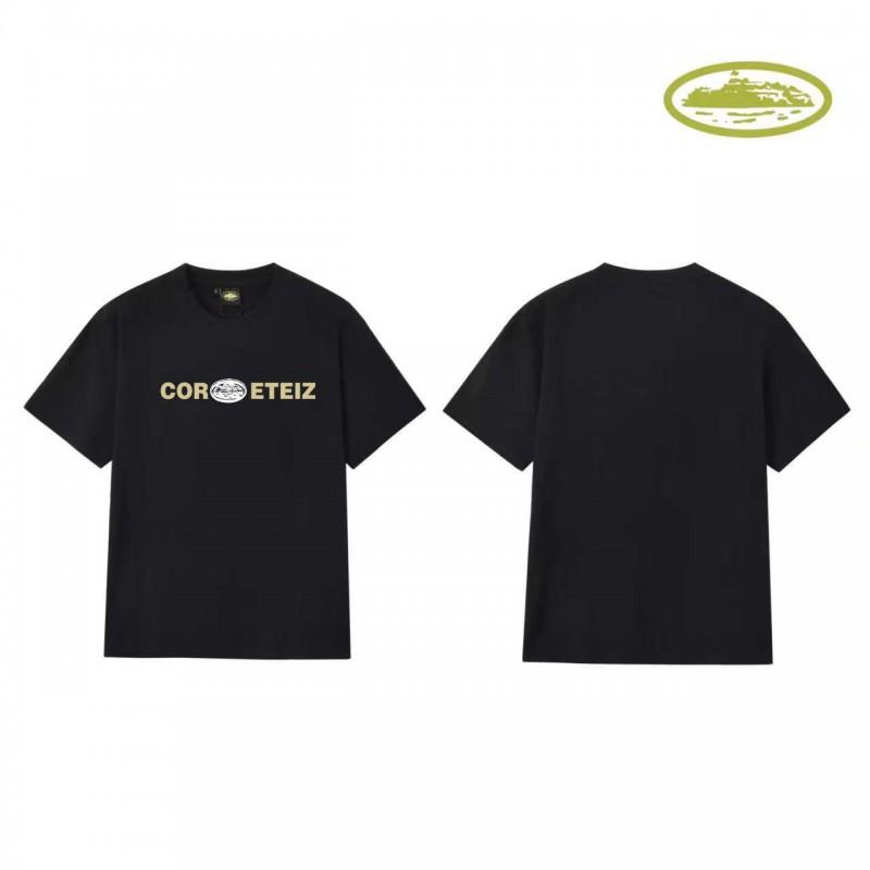 CORT Alcatraz Basic Short Sleeve T-Shirt Phantom Letter Print Couple Streetwear Teens