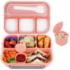 Set da 16 pezzi di portapranzo bento in plastica per studenti con scomparti adatti al microonde e stuzzicadenti per frutta