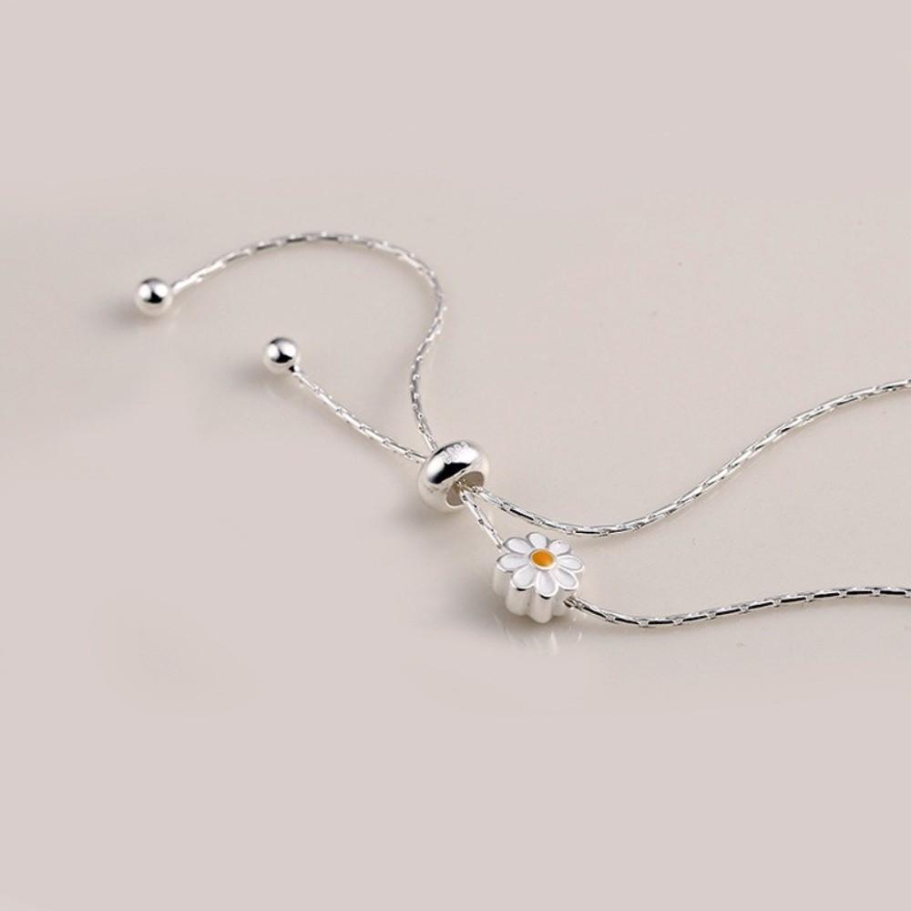 Wristband Women Flower Hand Bracelet Adjustable Friendship Bracelet Sweet Daisy Bracelet  Friends