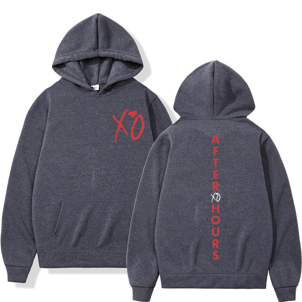 Singer The Weeknd Album Sweat à capuche imprimé double face pour homme et femme Mode Hip Hop Sweat à capuche Tendance de rue Pulls amples