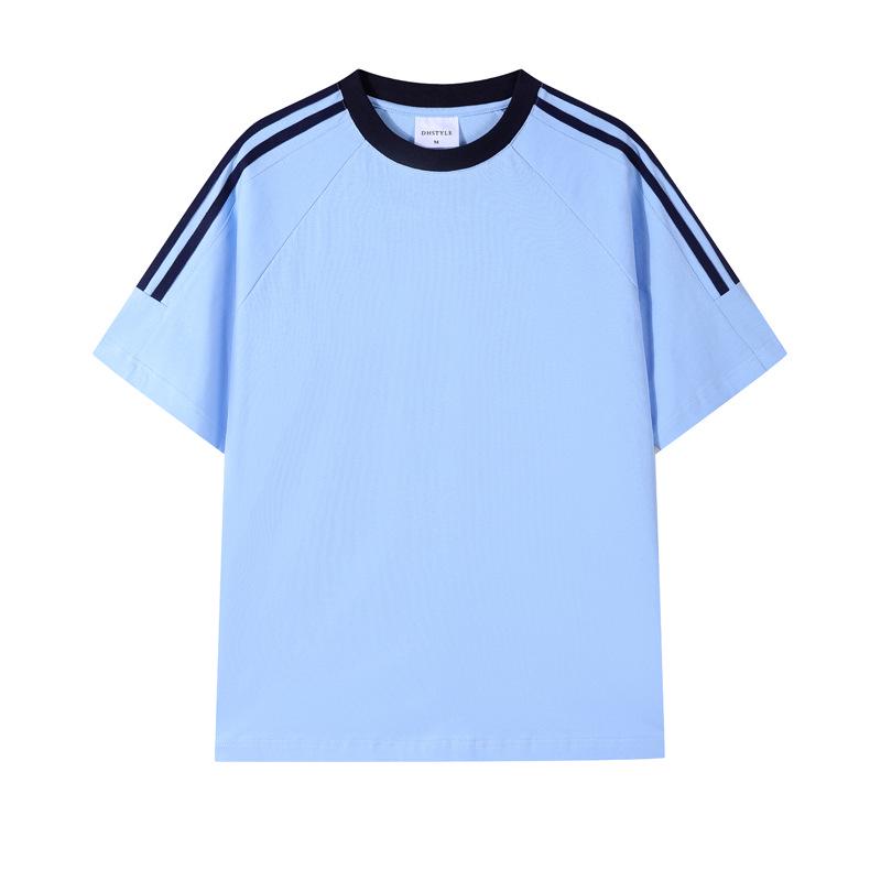 2026 Men's Fashion Double Yarn Cotton Short Sleeve Drop Shoulder T-shirt - Casual Sports Top