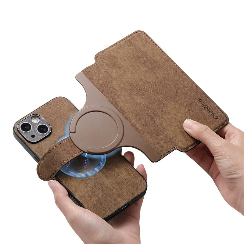 2 in 1 Magnetic Flip Leather Case for IPhone 17 Air 16 E 15 14 13 12 Pro Max Plus 17Air 16E Magsafe Mag Safe Card Wallet Cover