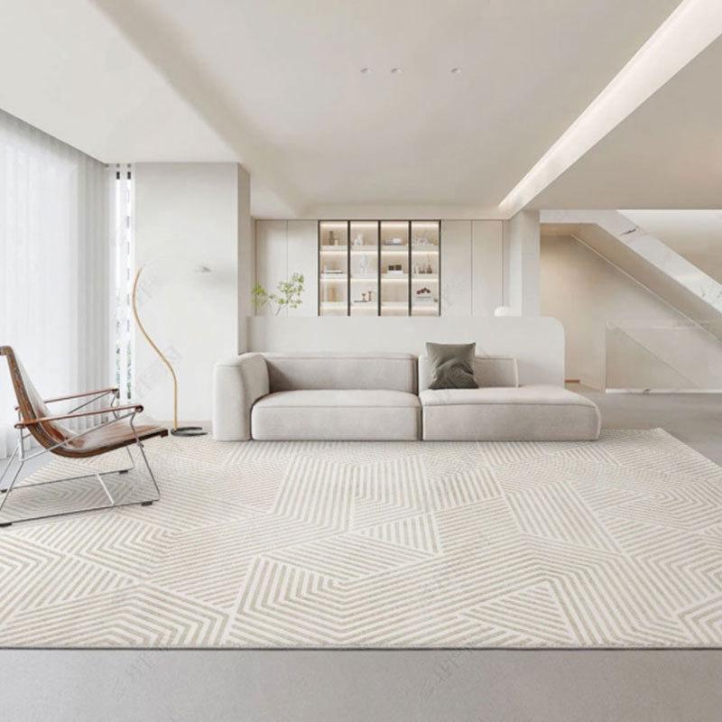 French Plaid Non-Slip, Dirt-Resistant, Water-Absorbent Carpet for Living Room, Coffee Table, Entrance, and Bedroom