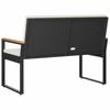 Outdoor Bench in Black and Cream White 107 x 61 x 80 cm Poly Rattan