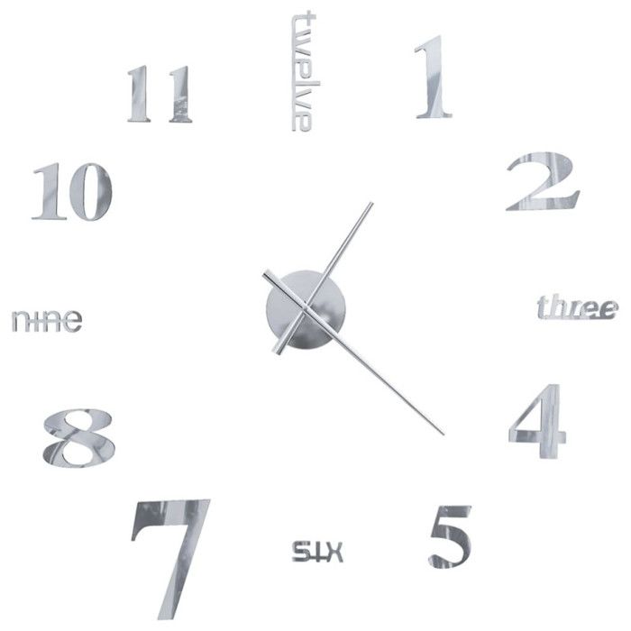 VidaXL 3D Wall Clock Home Decoration Living Room Office Bedroom Interior 50636