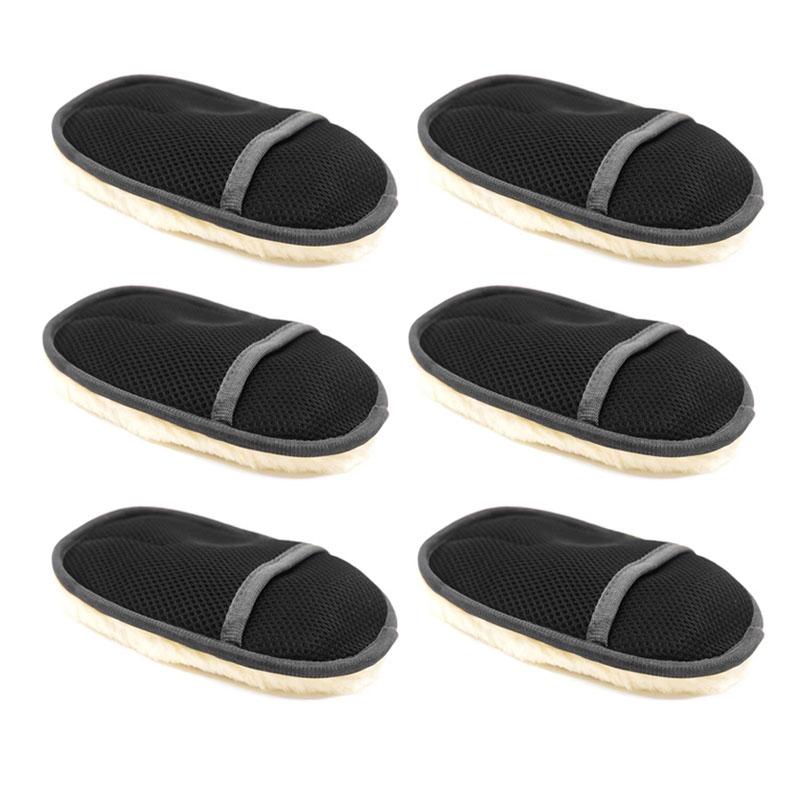 1/2/3/4/5/6pcs Car Styling Wool Soft Car Washing Gloves Cleaning Brush Motorcycle Washer Care Products Plush Car Wash Gloves