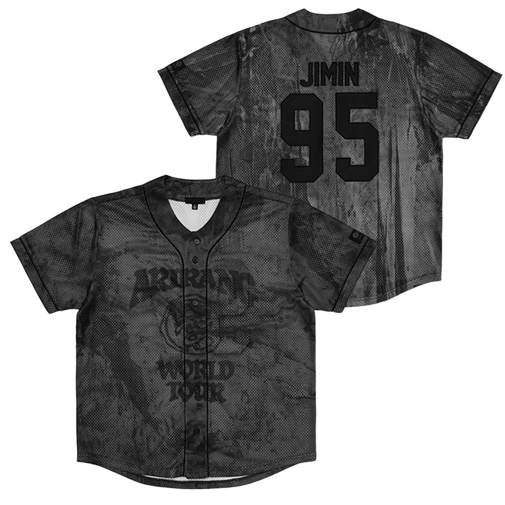 BTS ARIRANG World Tour Jersey: K-Pop Bangtan Boys Oversized Mesh Shirt with Member Name & Number, Unisex Streetwear for Fans