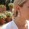 Classic AAA Zircon Imitation Pearl Drop Earrings For Women Shiny Cubic Zirconia Leaf Dangle Earring Bridal Wedding Party Jewelry