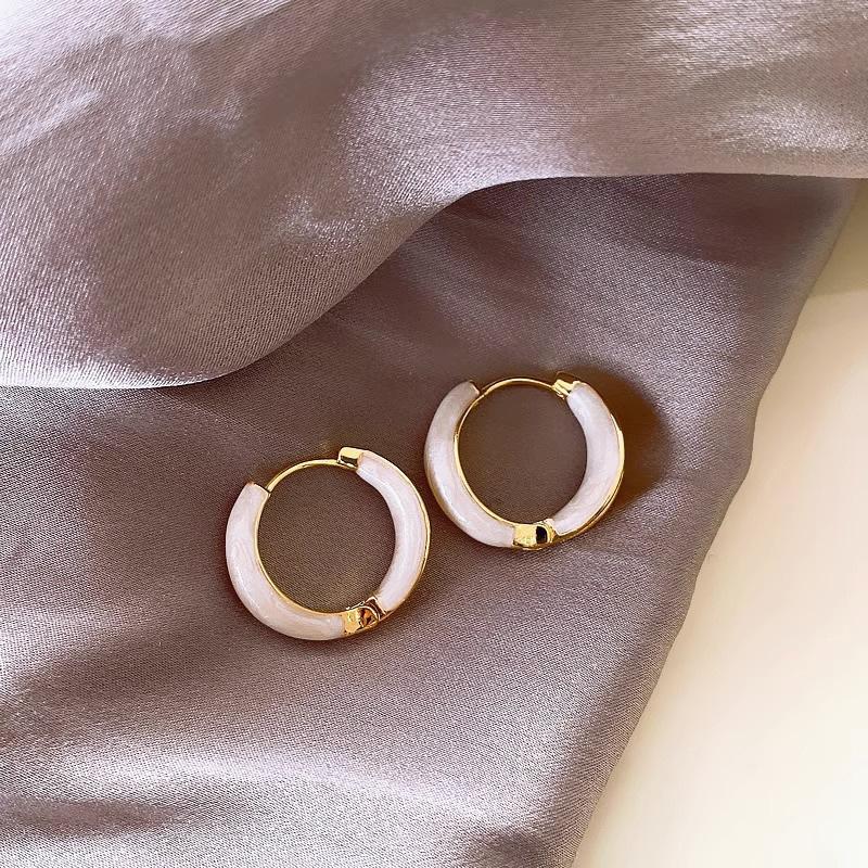 Women's Enamel Earrings - Clip Earrings for Women