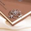 Exquisite Gold Camellia Brooch: Luxury Women's Rose Pin, Metal Clothing Accessory