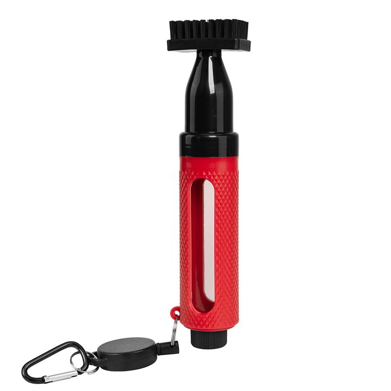 

Щетка для чистки гольф-клубов, распылитель, щетка, нажимной тип, средство для чистки клубов, средство для чистки канавок, набор, инструмент для чистки гольф-аксессуаров красный