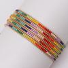 Fashion Minimalist Bohemian Vintage Bead Rainbow Handmade Woven Couple Bracelet