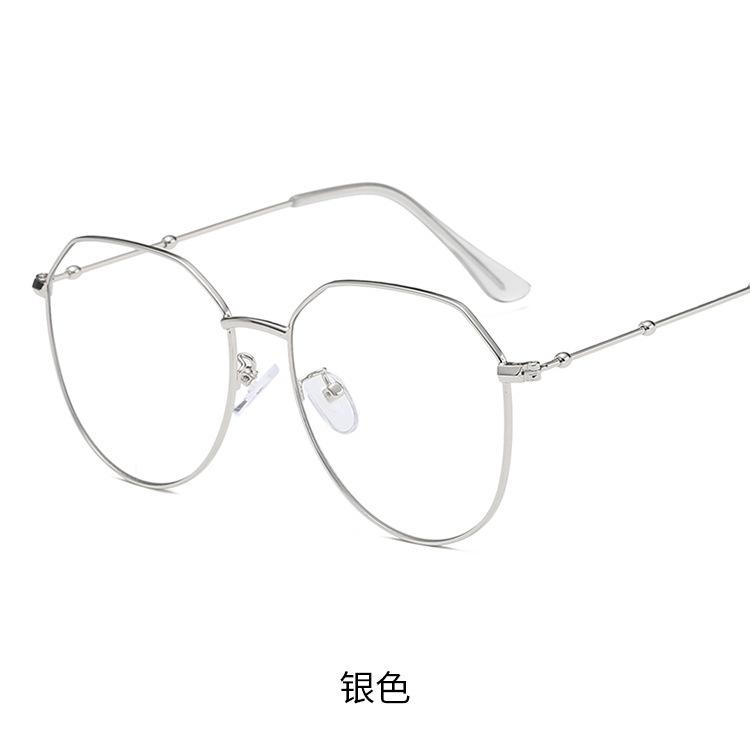 Personalized Irregular Anti-Blue Flat Glasses For Women Without Makeup Retro Myopia Optical Glasses Frame
