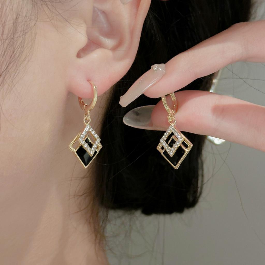 Geometric Drop Earrings - Modern Square Drop Earrings For An Elegant And Stylish Look