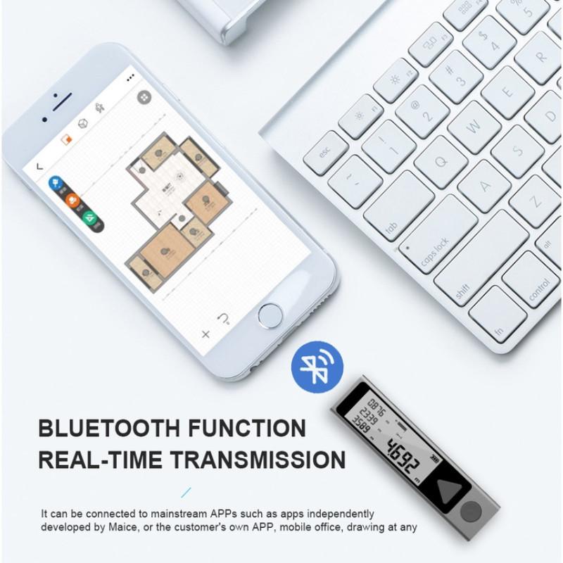 M120 Mini Telemetru Portabil Reîncărcabil Bluetooth Măsurător de Distanță Afișaj LCD Laser Riglă Electronică