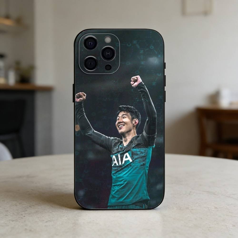 Football S-Son H-Heung-minS Phone Case For iPhone 17,16,15,14,13,12,11 Plus,Pro,Max,Mini Silicone Black Soft Cover