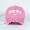 MLFO God is Good Washed Baseball Cap SpringSummer Baseball Cap Unisex Fishing Hat Sun Hat Holiday Gift