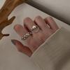 Korean Style Retro Star Twist Geometric Irregular Women's Open Ring