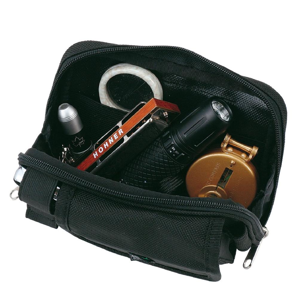 LOGOS Hip Cargo 4 Bag Pouch with Belt and Storage Pocket No. Carabiner, Loop,