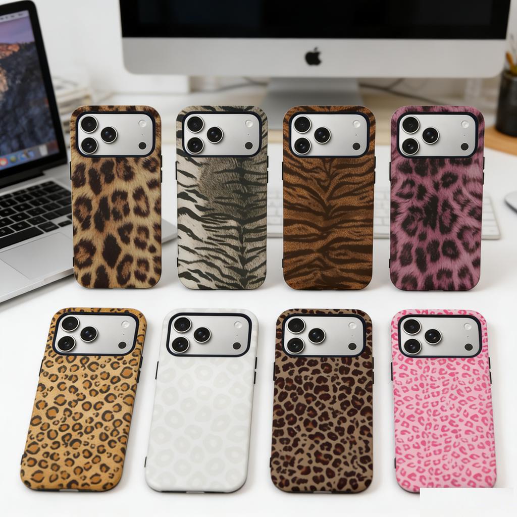 Stylish Tiger Leopard Print Phone Case for Samsung Galaxy S20 S23 S24 S25 S26 FE Plus Ultra Edge 4G 5G Luxury Double-layer