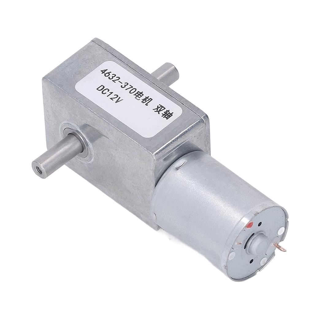 Dubbelaxlad växelmotor självlåsande CW CCW aluminiumlegering mässingsspole varvtalsreduceringsmotor DC12V