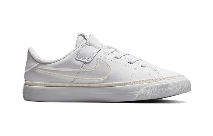 Nike Court Legacy Low Top Skateboard Shoes White Children Aged 3 7 Years Old DA5381-114